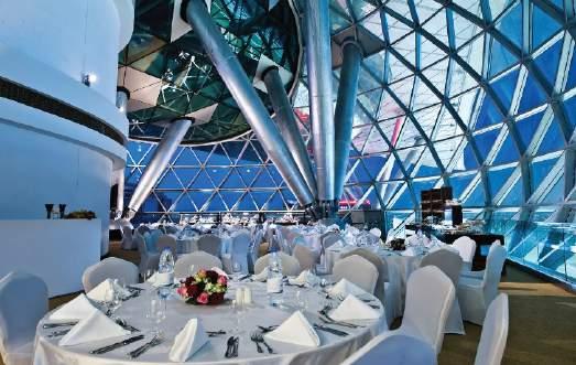 The Meydan Hotel is complemented by Restaurants and Lounges ranging from casual to fine dining; extensive recreational and leisure facilities such as the only Dubai city pay & play fully floodlit