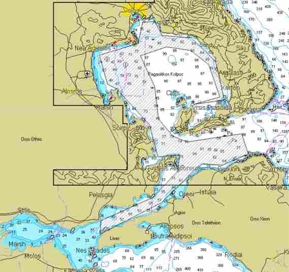 5. Pagassitikos Gulf, Maliakos Gulf and Oreoi channel A large part of Pagassitikos gulf and almost all Of the Oreoi channel is