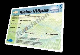 The Kleine VISpas does not allow fishing for predatory fish (pike and pike perch) and is intended only for