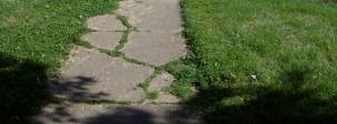 Existing crosswalk pavement markings on Strayer