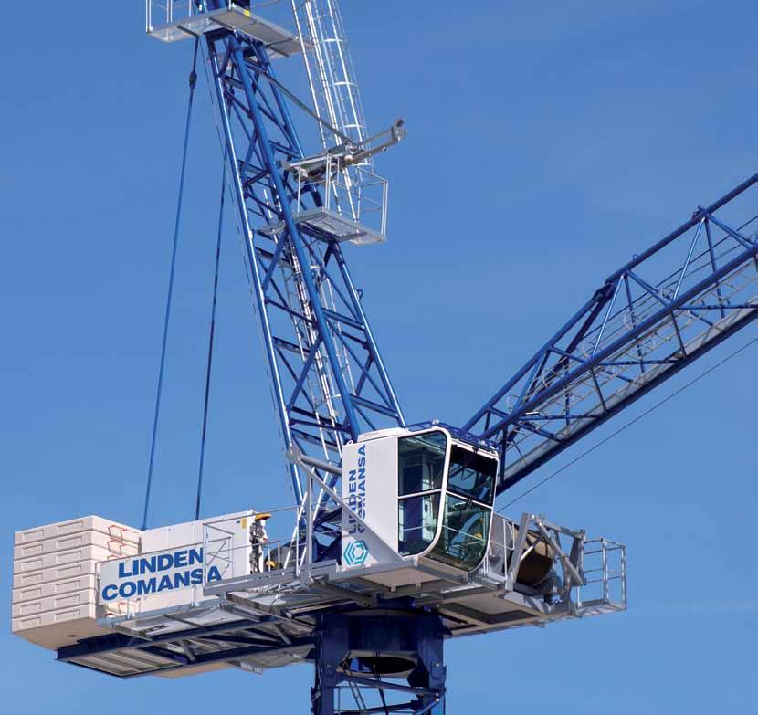 LCL series 4 models of luffing-jib cranes Maximum loads from 8 to 24 tons
