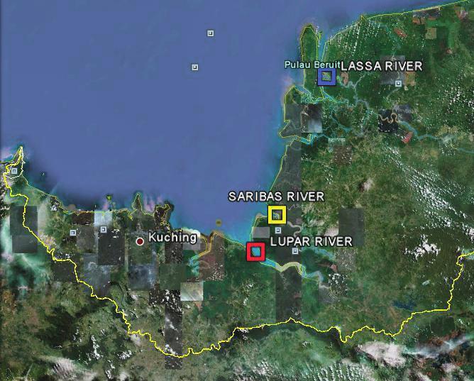 The Status of Tenualosa toli (Valenciennes, 1847) in the South-west Coast of Sarawak, Malaysia Fig. 1. Maps showing sampling location of the core Terubok areas in Batang Lupar, Batang, Lassa and Batang Saribas, Sarawak ((http://earth.