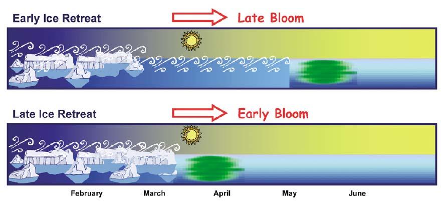 Illustration of Timing of Ice Retreat and Spring