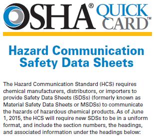 Pocket cards are available at the OSHA