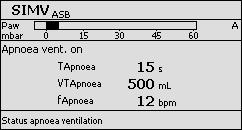 071 37388 To end apnoea ventilation: Press the»alarm Reset«key. Savina carries on ventilating in the original ventilation mode and associated ventilation parameters.