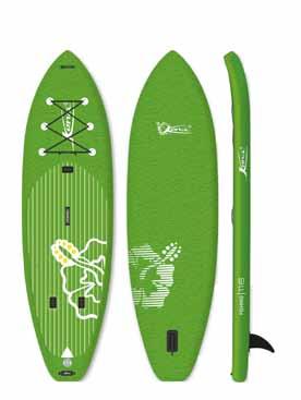 It is built for yoga and fitness but thanks to its increased length and slightly slimmer shape it is particularly well suited for paddling as an additional practice to yoga or fitness.