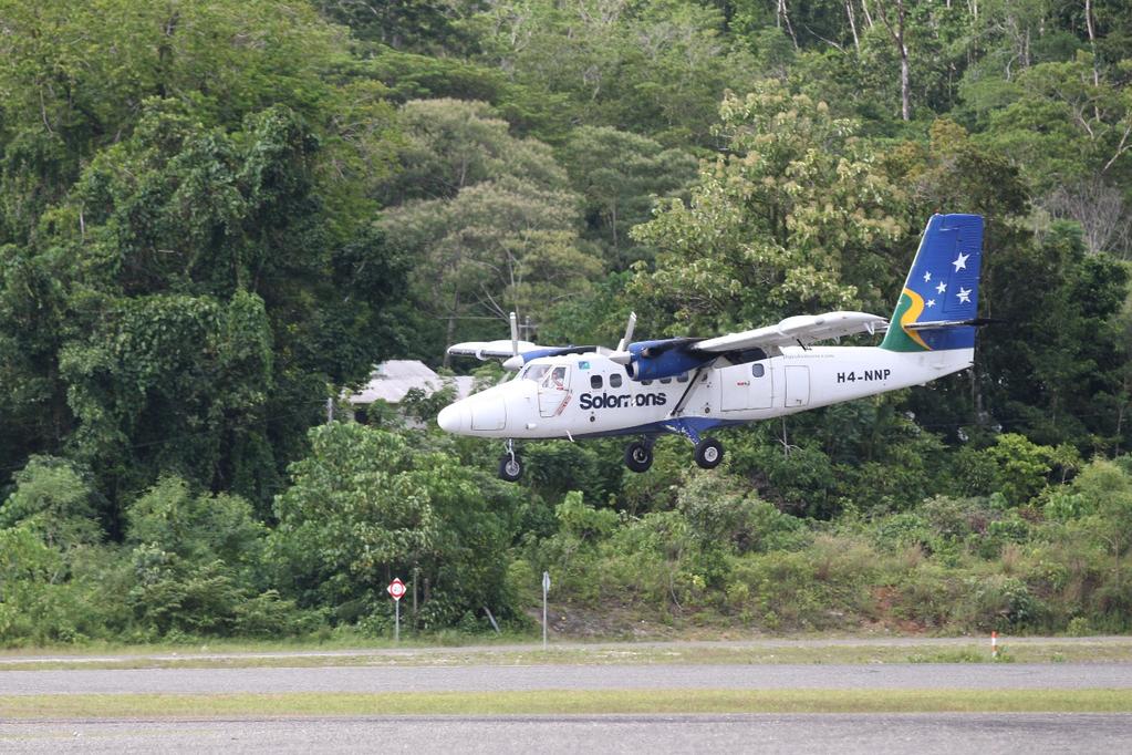 17.26. Light planes provide the air transport for many islands in the Solomons.