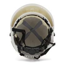 The helmet is composed of a double shell that allows the visor to enter inside the helmet when is not being used.