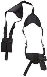 PISTOL HOLSTERS EXTREME DELUXE SHOULDER HOLSTERS Ambidextrous Double Mag Pouch Adjustable Padded Shoulder Strap Available In Vertical & Horizontal DELUXE SHOULDER HARNESS W/ HOLSTER (HORIZONTAL) &