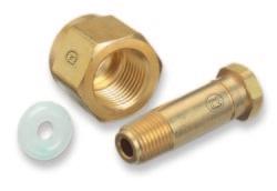 REGULATOR INLET NUTS AND NIPPLES PART NO. PART DESCRIPTION SERVICE CGA - 320 FOR CARBON DIOXIDE: CO-2 Nut Brass,.