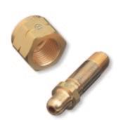 REGULATOR INLET NUTS AND NIPPLES PART NO. PART DESCRIPTION SERVICE CGA - 350 FOR HYDROGEN/NATURAL GAS: 82 Nut Brass,.