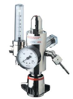 Regulators 19 PROSAVER Regulator. PROSAVER Regulator with integrated gas saver function for shielding gas with flow metre.