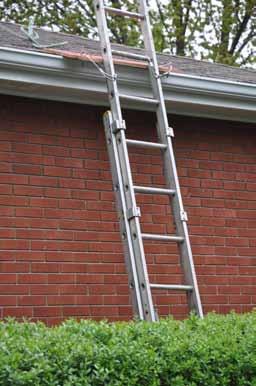 Step 2: Getting onto the roof using a ladder Ladders are the most common way for sloped roofers to access a roof.