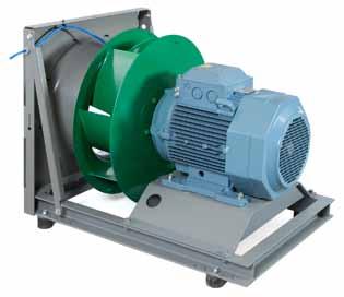 General description The direct driven CENTRIFLOW Plus 3 plug fans are available in 8 sizes and cover airflows up to 1 m3/s and pressure rises up to 3 Pa. The impeller has backward curved blades.