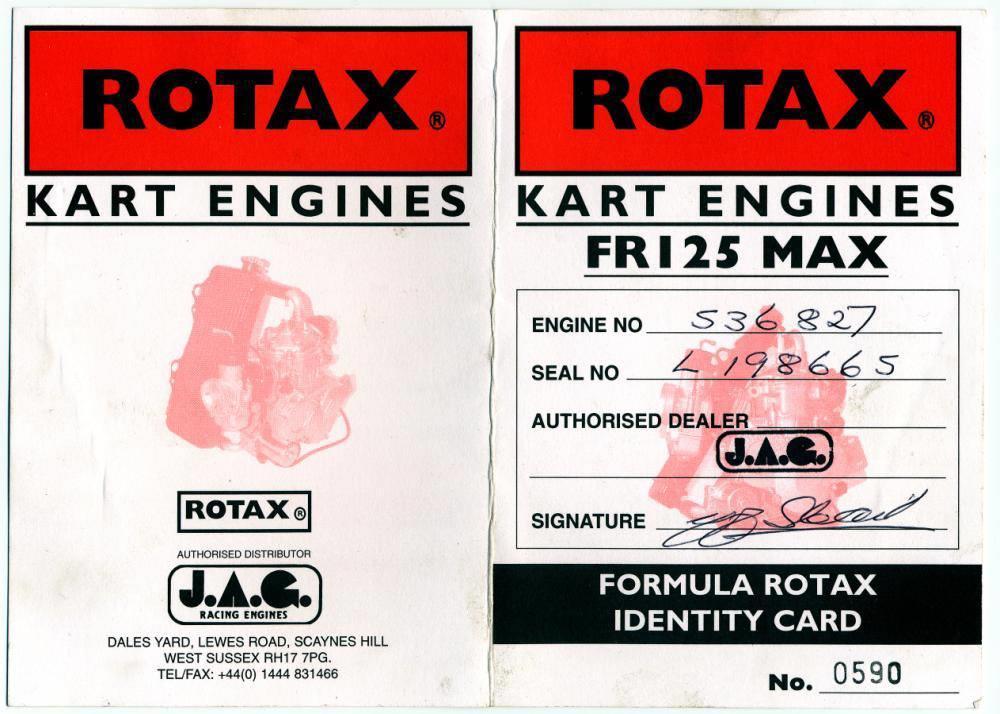 Appendix 3 HOMOLOGATION OF KART ENGINE ADDITIONAL INFORMATION ROTAX SENIOR MAX Valid From