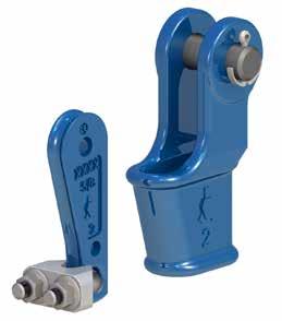 Tailgrip Open Wedge Sockets with pin Quenched and tempered cast steel TB T W C ØP B TL A E TH Model nr. MBL (UStons) for wire ø Dimensions (inch) Weight (lbs) mm inch A B C E øp T TH TL TB W OWS-TG 0.
