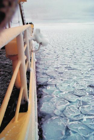 Ice on the Southern Ocean.