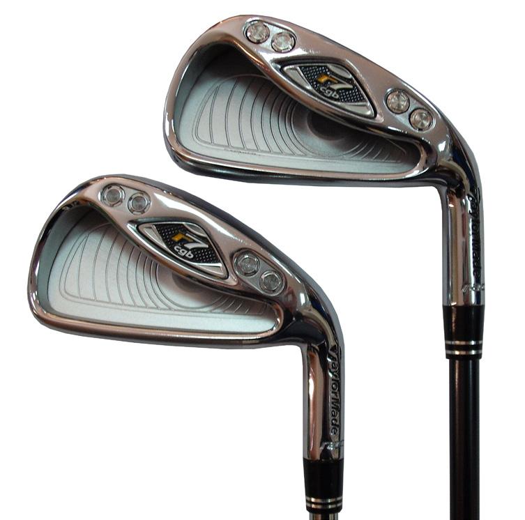 Rogues gallery continued TaylorMade R7 CGB Irons The counterfeit club in this example is on the right. A close look at the ferrules shows that the fake has too large a gap between the chrome bands.