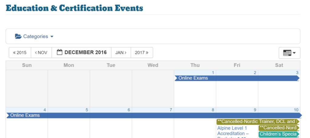 org events calendar, and on any day click on online written, an example of what it looks like is below. Once you have clicked on that scroll down and choose register now online.