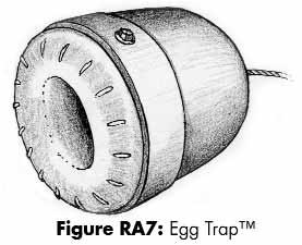 Enclosed Foothold Traps (Figure OP8) Casing material: Plastic Opening diameter: 1 1/ 2 inches Round-bar diameter: 0.125 inch Depth of trigger: 2 7 / 8 inches Main trap spring: One 0.
