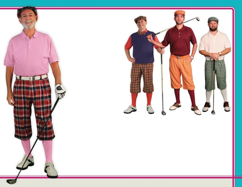 *Matching Cap Included Item # 525 Limited Plaid Golf Knickers Varying Fabrics ~ Sizes 30-46 189