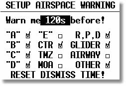 In addition the following other airspace areas can be selected CTR control zone MTZ mandatory transponder zones MOA military operating area R,P,D restricted, prohibited, dangerous zones GLIDER glider