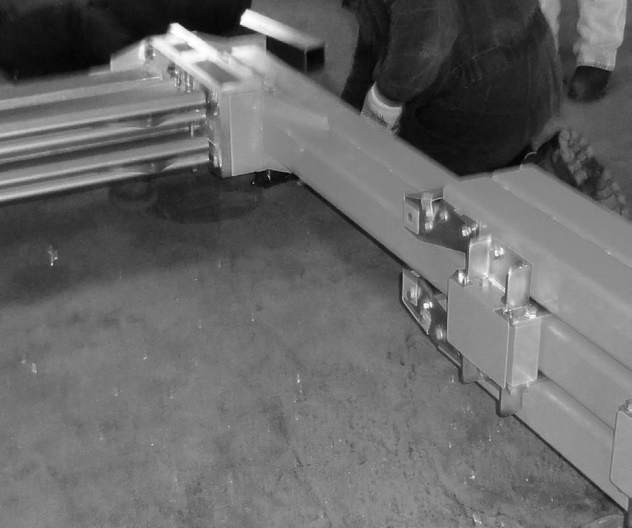 6.0 A-FRAME ASSEMBLY Step 1. With a forklift (or other suitable equipment), layout both Upright Assemblies onto a suitable support system (e.g. saw horses, jack stands, etc.