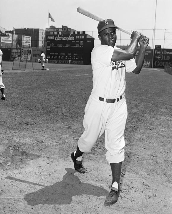 Jackie Robinson played with the Brooklyn Dodgers in