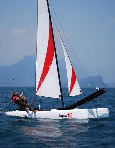 The 16 delivers serious performance and the specification matches everything that you would expect from a top end racing catamaran but costs a fraction of the price bridging the gap between low cost