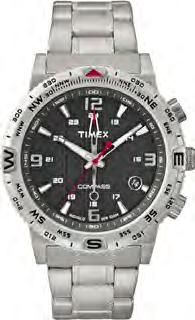 Timex IQ Compass SST, Black Silicon Timex Adventure Series Compass T2P286