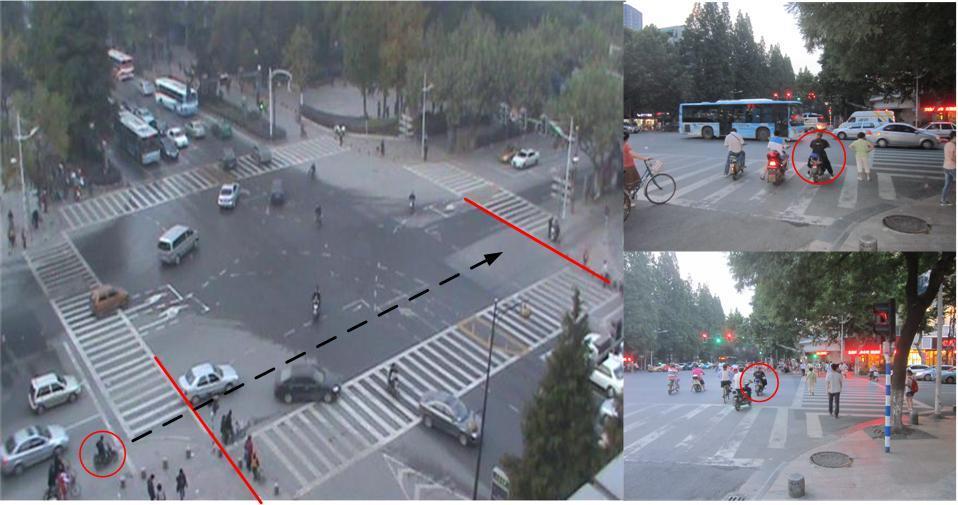 1 1 1 1 1 1 1 1 0 1 Figure. The crosswalk at the intersection between Jinxianghe Rd. & Zhujiang Rd.