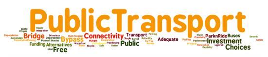 What do we want for the Queenstown Lakes District? One word in Wordle form that best described future success: - The Shaping Our Future public forums view of success is clearly public transport.