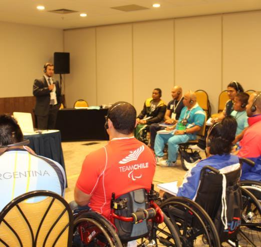 The Outreach through the Proud Paralympian s activities during Championships or training camps create a perfect opportunity to reach many athletes, introducing them to the IPC Athlete Career