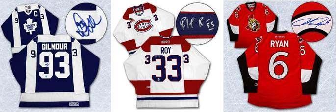 AUTOGRAPHED HOCKEY JERSEYS- Cheer for your favourite team.