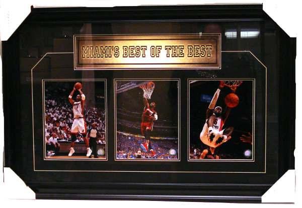 LARGE FRAMED MIAMI S BEST OF THE BEST- ONLY 3 LEFT!!! Turn up the Heat on your hoops fandom with this Miami Heat collectible.