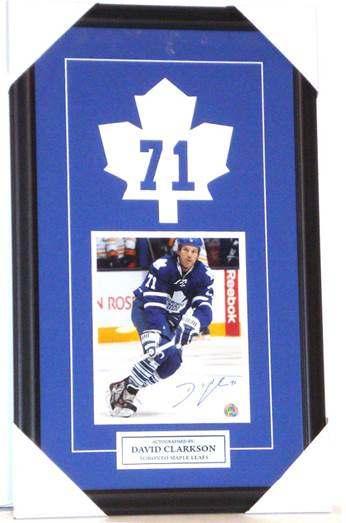 DAVID CLARKSON TORONTO MAPLE LEAS SIGNED & FRAMED 8x10- ONLY 1 AVAILABLE-