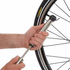 Maintenance Pull out the end of the bicycle pump and push down to start