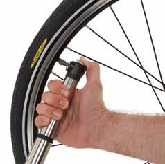 tyre. Release the thumb lock by pushing the lever back down.