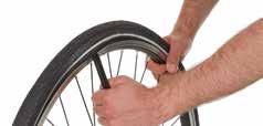 Remove the wheel from your bike and then remove the dust cap from the tyre valve.