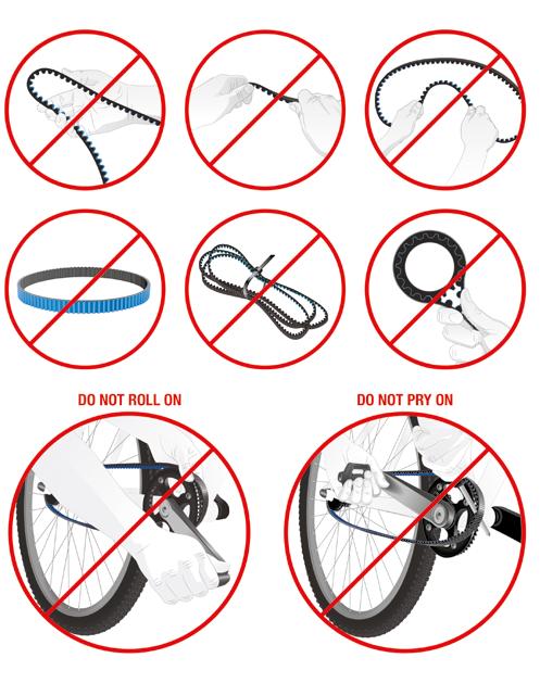 Maintenance Handling the drive belt: At any time when you need to handle the drive belt follow these safeguards: Make sure