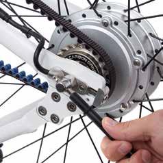 Maintenance If the tension is not correct, turn your ebike upside down and