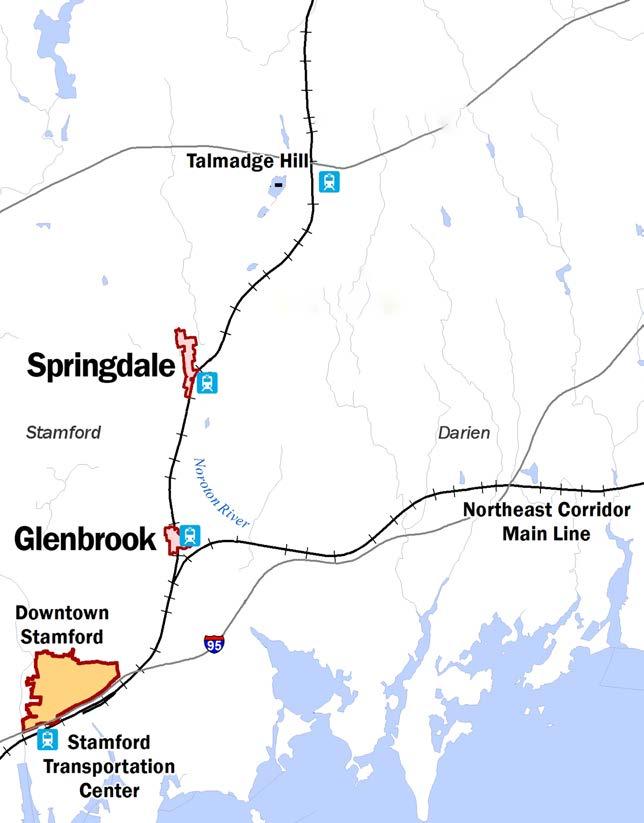 OVERVIEW The Glenbrook/Springdale Transit-Oriented Development (TOD) Feasibility Study explores the opportunity and challenges of TOD in two historic and vital communities north of downtown Stamford