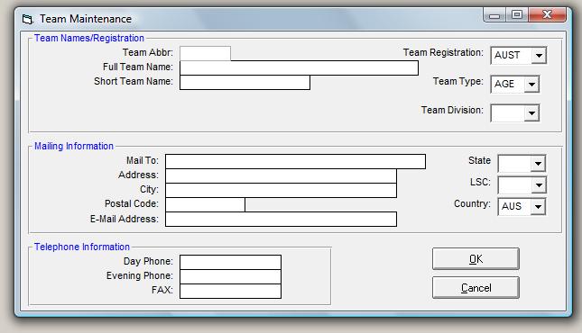 Create a Team in the Club Night Database Set up a team first before you add any athletes, as when you add athletes they must be assigned to a team. To do this: 1. Select Teams from the main menu 2.