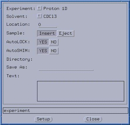 Right mouse click the button next to Experiment to display the experiment and calibration menu. 3.