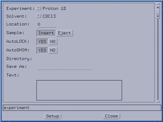 Chapter 2. Console and Magnet Test Procedures Calibrating Probe and System Files 1. Open GLIDE by clicking on the GLIDE button in the VNMR menu, and click the Setup icon in GLIDE. 2. Use the Sample: Eject / Insert buttons (Figure 5) to eject the 2-Hz D 2 Osample and insert the chloroform sample (Table 2).