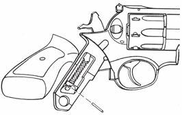 DISASSEMBLY Read instructions before disassembling a gun. An on-line video demonstrating the disassembly and reassembly of the doubleaction revolvers can be viewed by going to Ruger.com/TechTips. 1.
