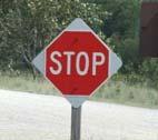 Signs on Back of STOP/YIELD Signs Cannot obscure shape of STOP