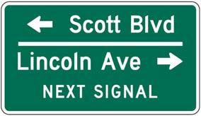 Street Name Signs Recommended Order of