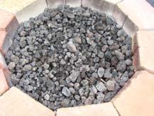 2) Apply lava rock ONLY deep enough to cover ring and panless than 2 above fire ring. 2) Fill Pan with glass. Cover Burner with 1/8 to ¼ of glass.