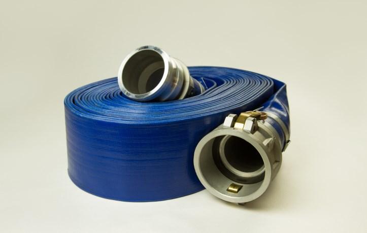 BLUE PVC DISCHARGE HOSE ASSEMBLIES BLUE PVC DISCHARGE WITH FEMALE x MALE PIPE THREAD 1-1/2" X 50FT. (INCLUDES MALE AND FEMALE 2" X 50FT.